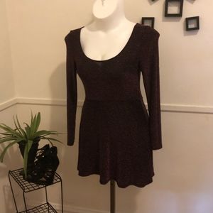 Shiny sparkly long sleeve dress